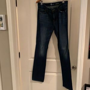 7 for all mankind “slimmy” dark-rinse jeans